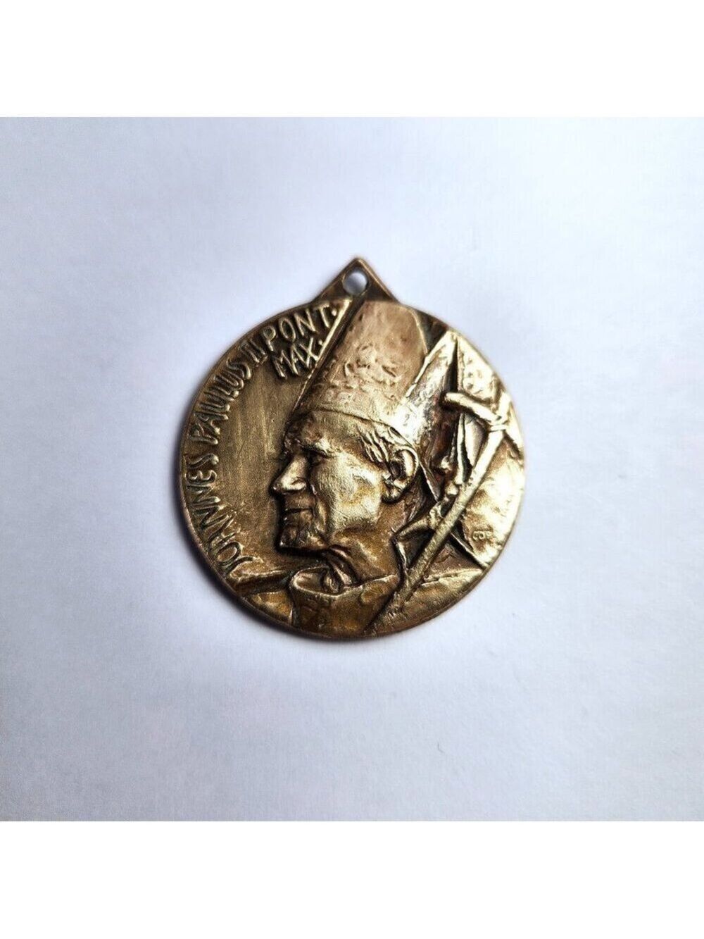 Pope John Paul II Canada Papal Visit Souvenir Pendant 1984 Catholic Medallion